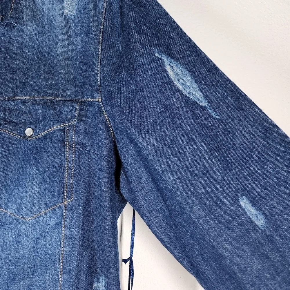 HIGHWAY JEANS PEARL SNAP DENIM SHIRT
